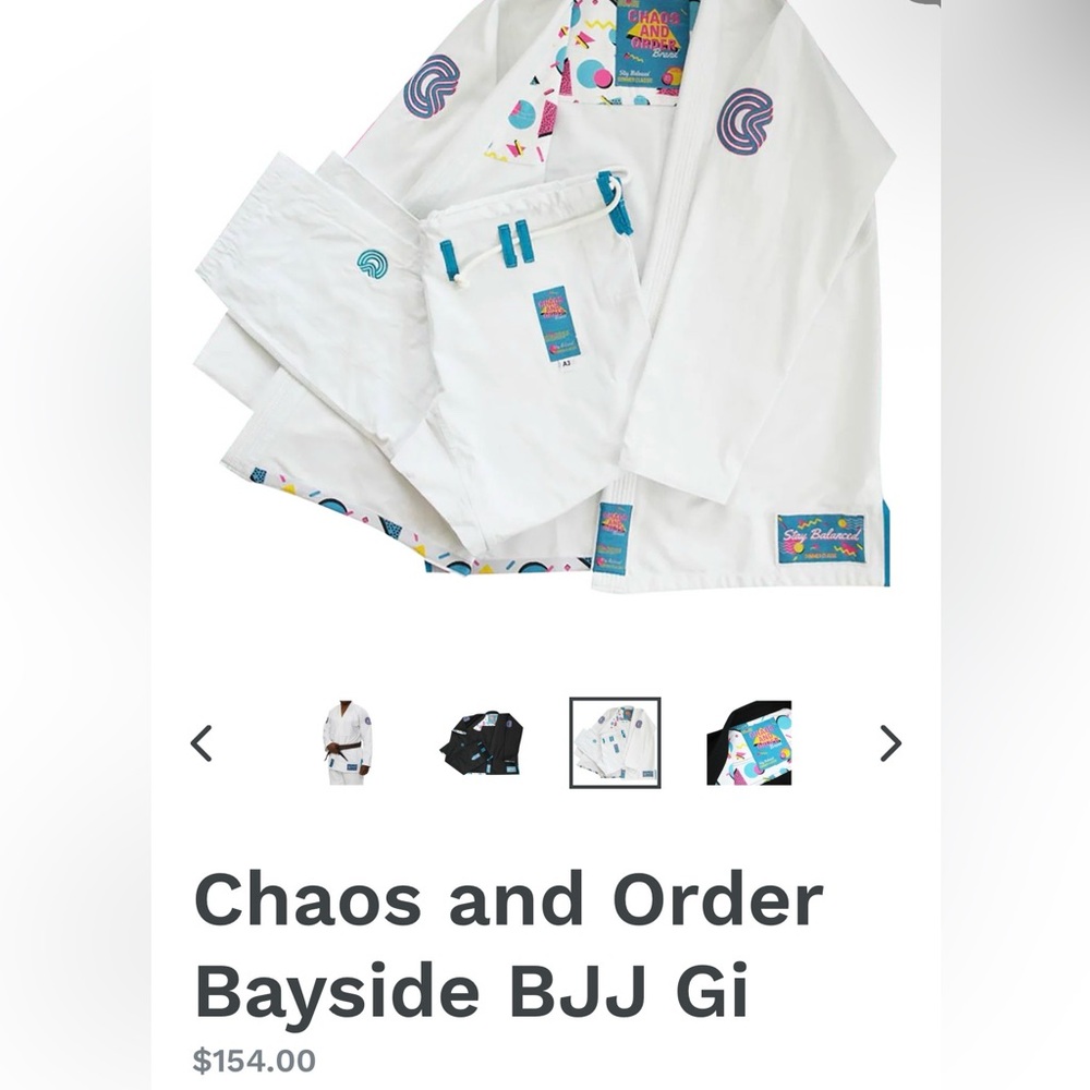 Chaos and Order White Jiu-Jitsu Gi - Picture 6 of 7